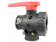 3-way ball valve with continuous flow