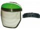 VISOR IN NON-REFLECTING METAL GAUZE AND POLYCARBONATE WITH PROTECTIVE TOP AND ADJUSTER KNOB
