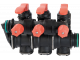 Group of manual valves with calibrated returns