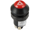 Botón rojo con símbolo de emergencia