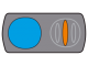 Simbolo neutro blu