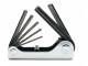 Set of 7 offset key wrenches burnished