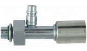 STRAIGHT FEMALE FITTING WITH: O-RING - ROTOLOCK SWIVEL NUT - HIGH AND LOW PRESSURE VALVE FOR R134