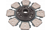 PTO plate with 8 vanes 69x77x4 in metal-ceramic and with tension springs Ø 352 sintered 45x50 - Z.18