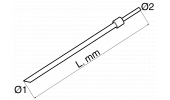 TELESKOPISCH ANSAUGROHR AUS STANHL - 720 MM