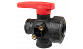3-way ball valve with continuous flow