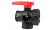 3-way ball valve with continuous flow