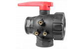 3-way ball valve with continuous flow