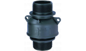 Foot valve with threaded couplings