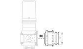 Flange with fork connection for SERIES 463/483 valves