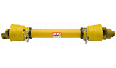 P.T.O. DRIVE SHAFT WITH TRIANGULAR PROFILE AND FREE WHEEL ASSEMBLED