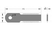 Mower toothed blade for forage cutting