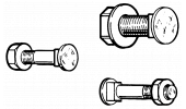 FLARED ROUND HEAD SCREW FOR SHARES