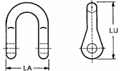 Fastening shackle