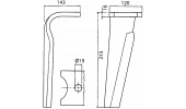 Dente per erpici rotativi - Attacco rapido