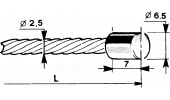 Câble à tête cylindrique Ø 6,5x7