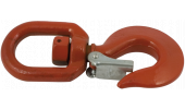 Carbon swivel hook with safety