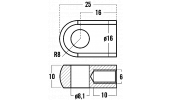 THREADED EYELETS FOR GAS SPRINGS