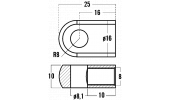 THREADED EYELETS FOR GAS SPRINGS