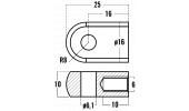 THREADED EYELETS FOR GAS SPRINGS