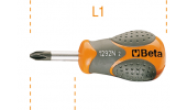 Screwdriver for cross-head  Phillips® screws extra short type