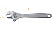 Adjustable short chrome spanner with enlarged opening