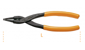 Straight nose pliers for internal spring rings