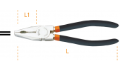 combination pliers, bright chrome-plated, handles coated with 2 layers of non-slip PVC