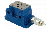 Single plate for CETOP3 electro-valve with relief valve