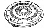 Single-plate clutch with diaphragm springs Ø 160 mm plate