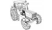 HYDRAULIC STEERING SYSTEM INSTALLATION ASSEMBLIES FOR DELFINO 4WD TRACTORS WITH DOUBLE PUMP - CYL. ALONG ENGINE
